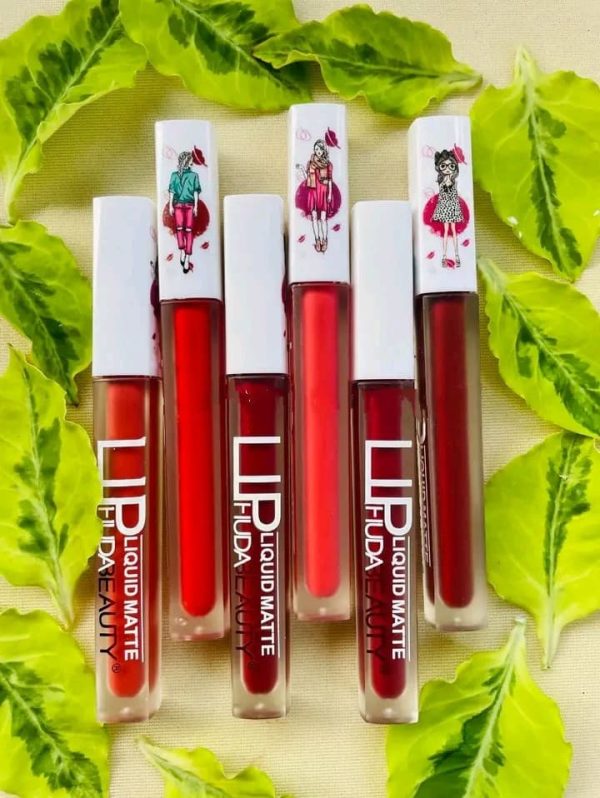 6-piece Matte Lip Gloss Set – Multicolor Shades, Long-lasting Liquid Formula, Velvet Finish – Random Shades (without Box)