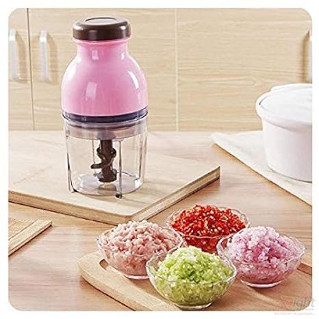 Capsule Cutter Quatre Mini Electric Multipurpose Food Chopper – Processor Unique Blender System Design Mixer, Meat Grinder – Random Color