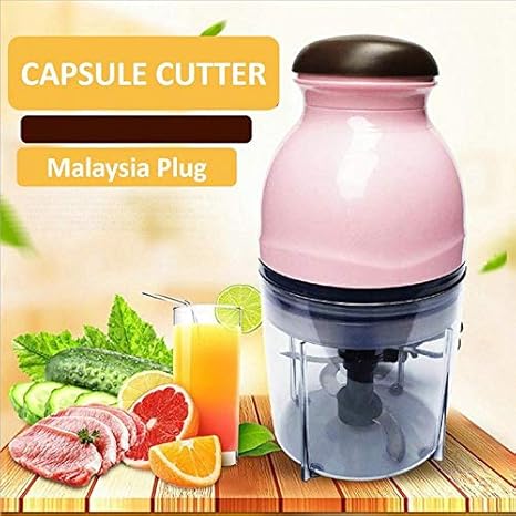 Capsule Cutter Quatre Mini Electric Multipurpose Food Chopper – Processor Unique Blender System Design Mixer, Meat Grinder – Random Color